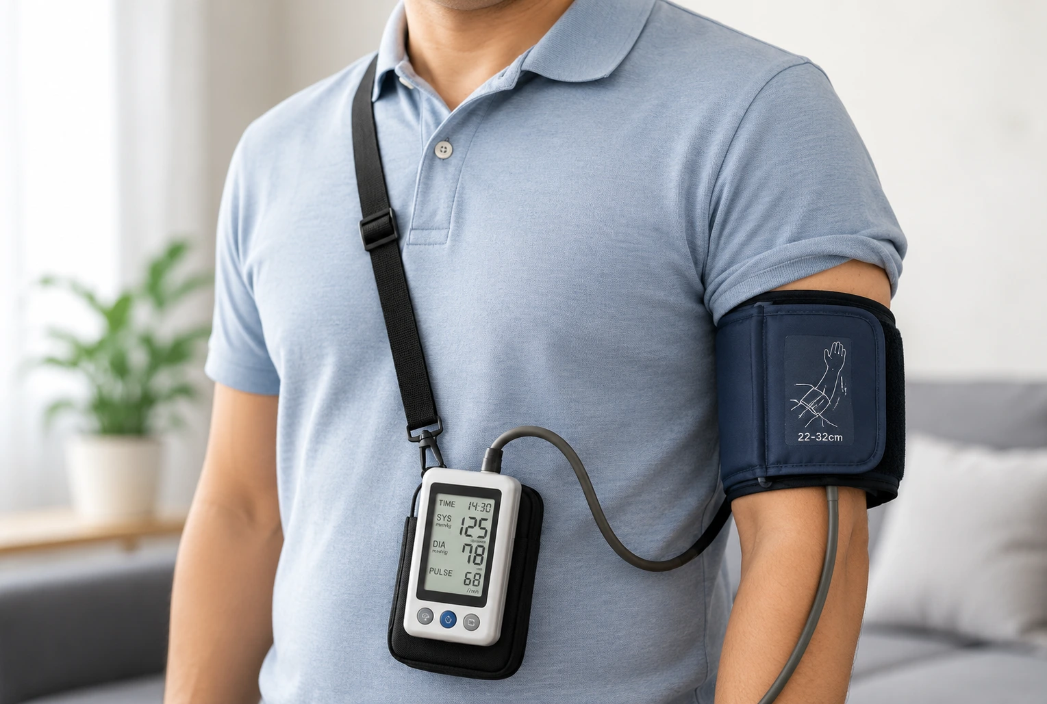 Ambulatory blood pressure monitoring for 24 hour hypertension assessment