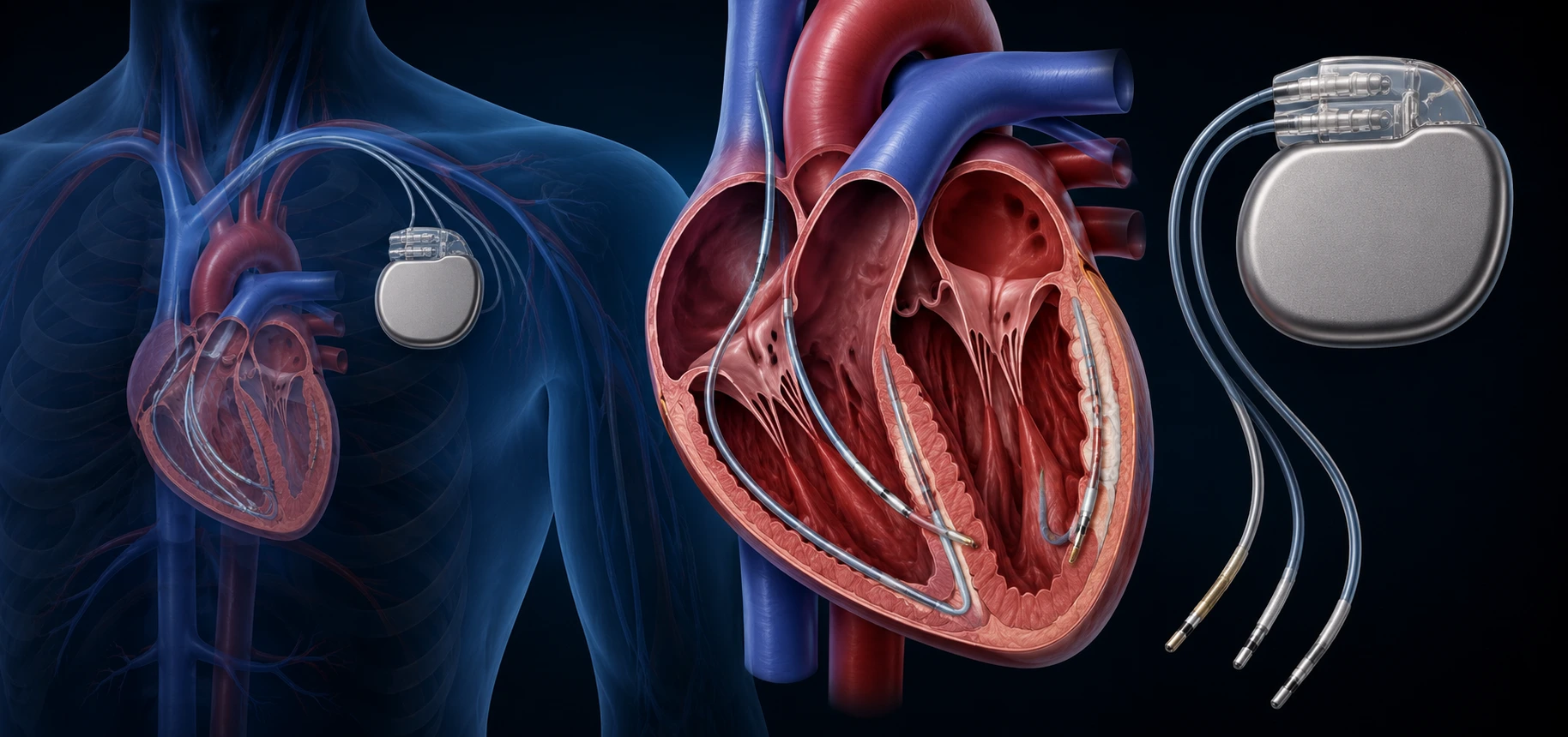 CRT / Combo Device for cardiac resynchronization therapy