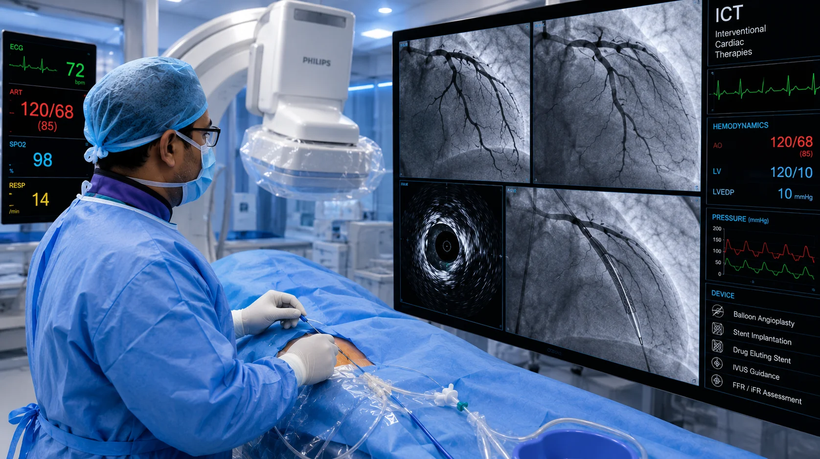 Interventional cardiac therapies using advanced catheter-based heart treatment