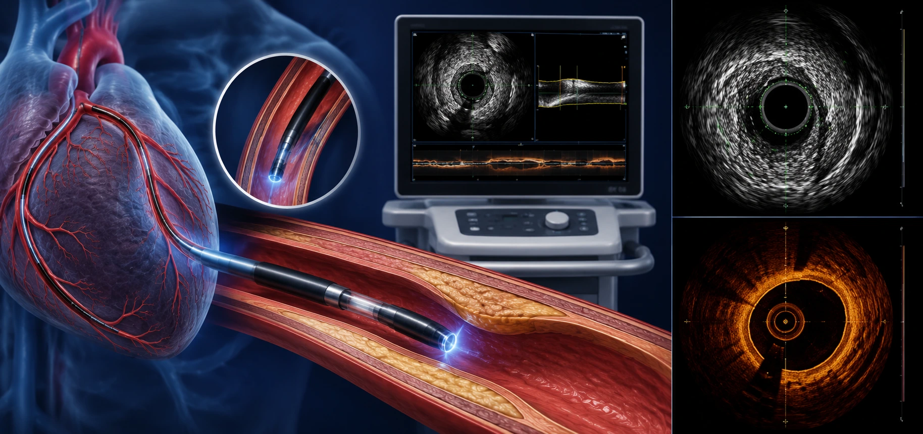 INUS / OCT for cardiac imaging